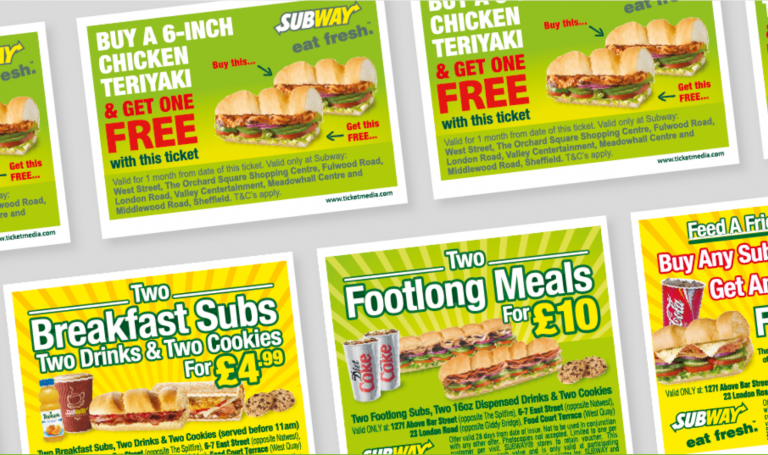 Subway offer vouchers